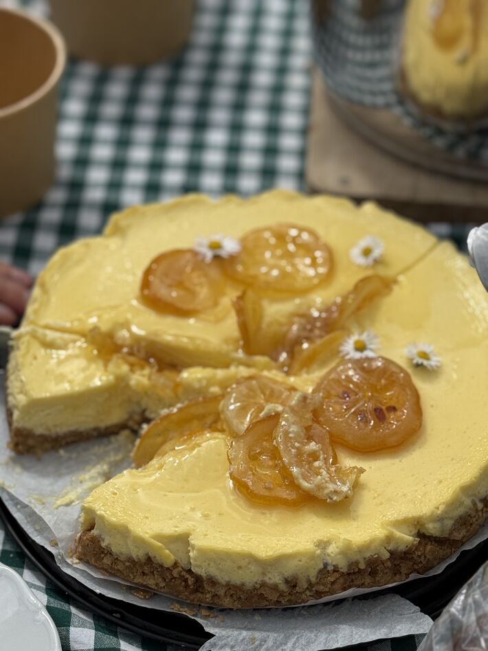 Citrónový cheesecake.