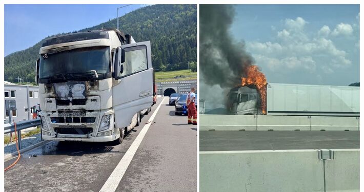 AKTUALIZOVANÉ: Pri tuneli Višňové horel kamión, vodič sa nezranil