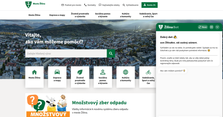 Chatbot na webe mesta má zjednodušiť komunikáciu