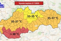 Mimoriadne horúci štvrtok: Teploty na Slovensku môžu vystúpiť až na 38 °C