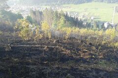 Požiar lesného porastu pri obci Považský Chlmec