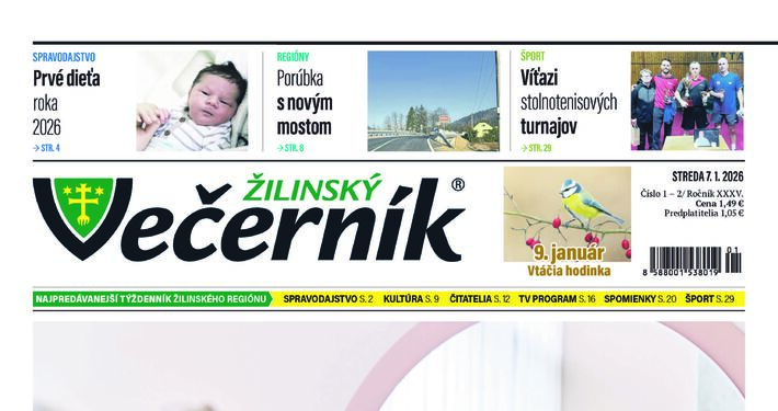 V najnovšom vydaní Žilinského večerníka si prečítate: