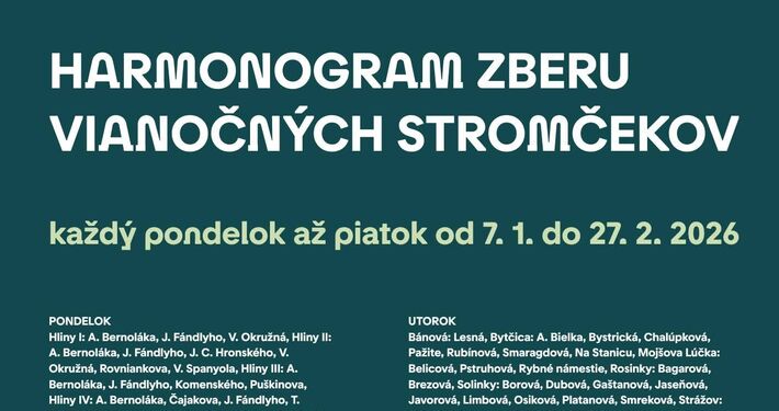 Zber vianočných stromčekov v Žiline potrvá do konca februára