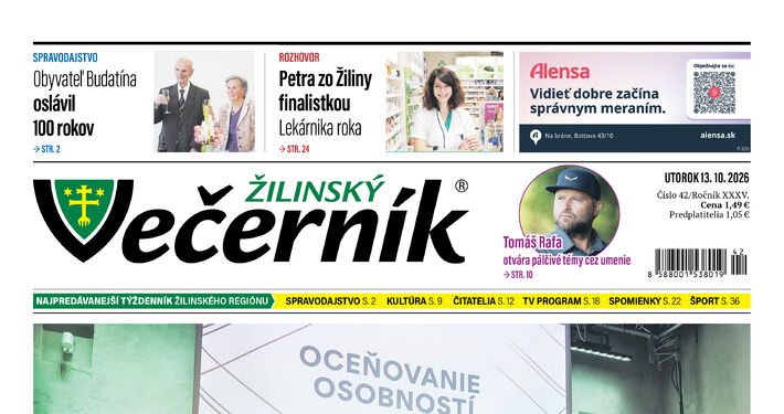 V najnovšom vydaní Žilinského večerníka si prečítate: