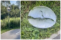 Dopravné zrkadlo pri Stráži opäť slúži vodičom. Po poškodení ho rýchlo vymenili