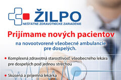 ŽILPO - Novootvorené všeobecné ambulancie pre dospelých