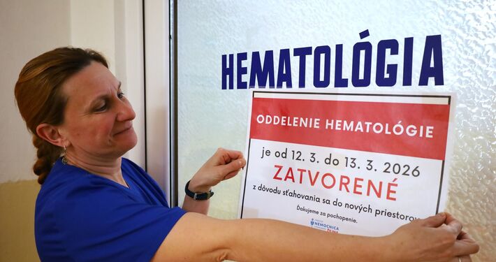 Hematológia v žilinskej nemocnici sa sťahuje. Pacienti ju nájdu v nových priestoroch