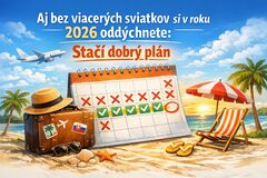Prehľad sviatkov a predĺžných víkendov roka 2026