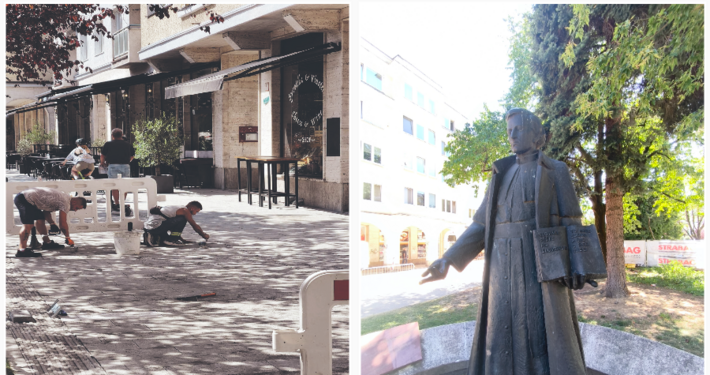  Kritizovanú dlažbu na Bulvári opravujú. Objavia sa na nej aj Bernolákove slová
