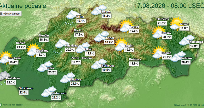 Po dlhom suchu konečne zapršalo. Aký bude zvyšok augusta v Žiline?